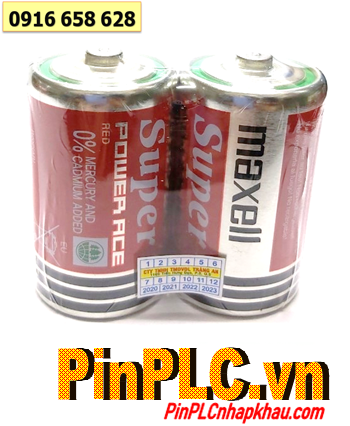 Pin Maxell R20P(AR), SUM-1; Pin đại D 1.5v Maxell R20P(AR), SUM-1 Super Power ACE _ Vỉ 2viên